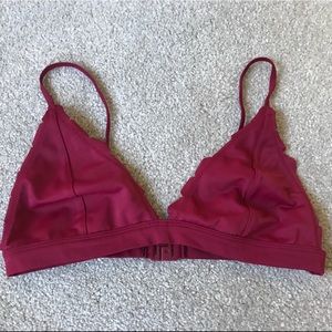 Maroon bikini top